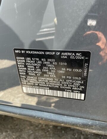 
								Salvaged Cars 2024 Volkswagen Atlas Cross Sport full									