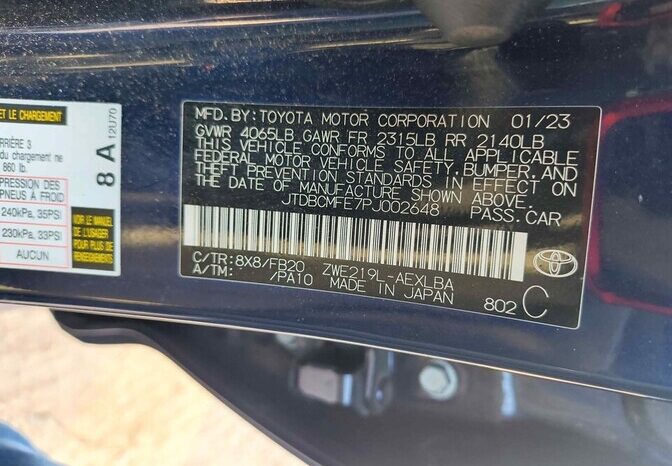 
								Salvaged Cars 2023 Toyota Corolla full									