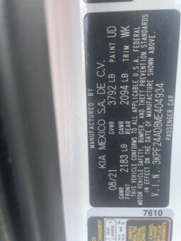 
										Salvaged Cars 2021 Kia Forte full									